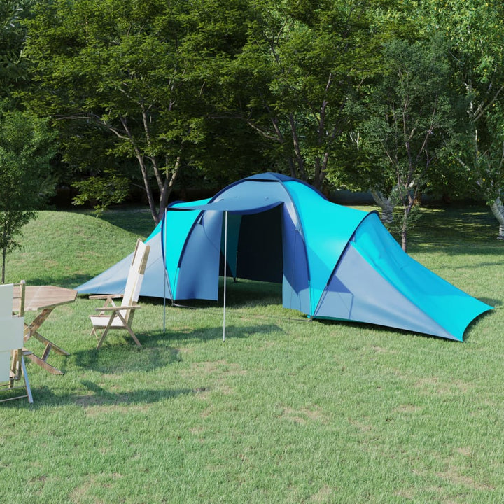 Cort Camping, 6 Persoane, Albastru Și Bleu