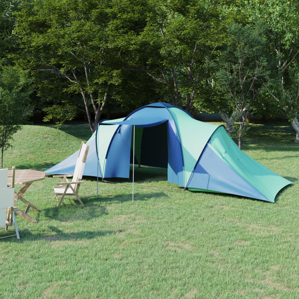Cort Camping, 6 Persoane, Albastru Și Bleu