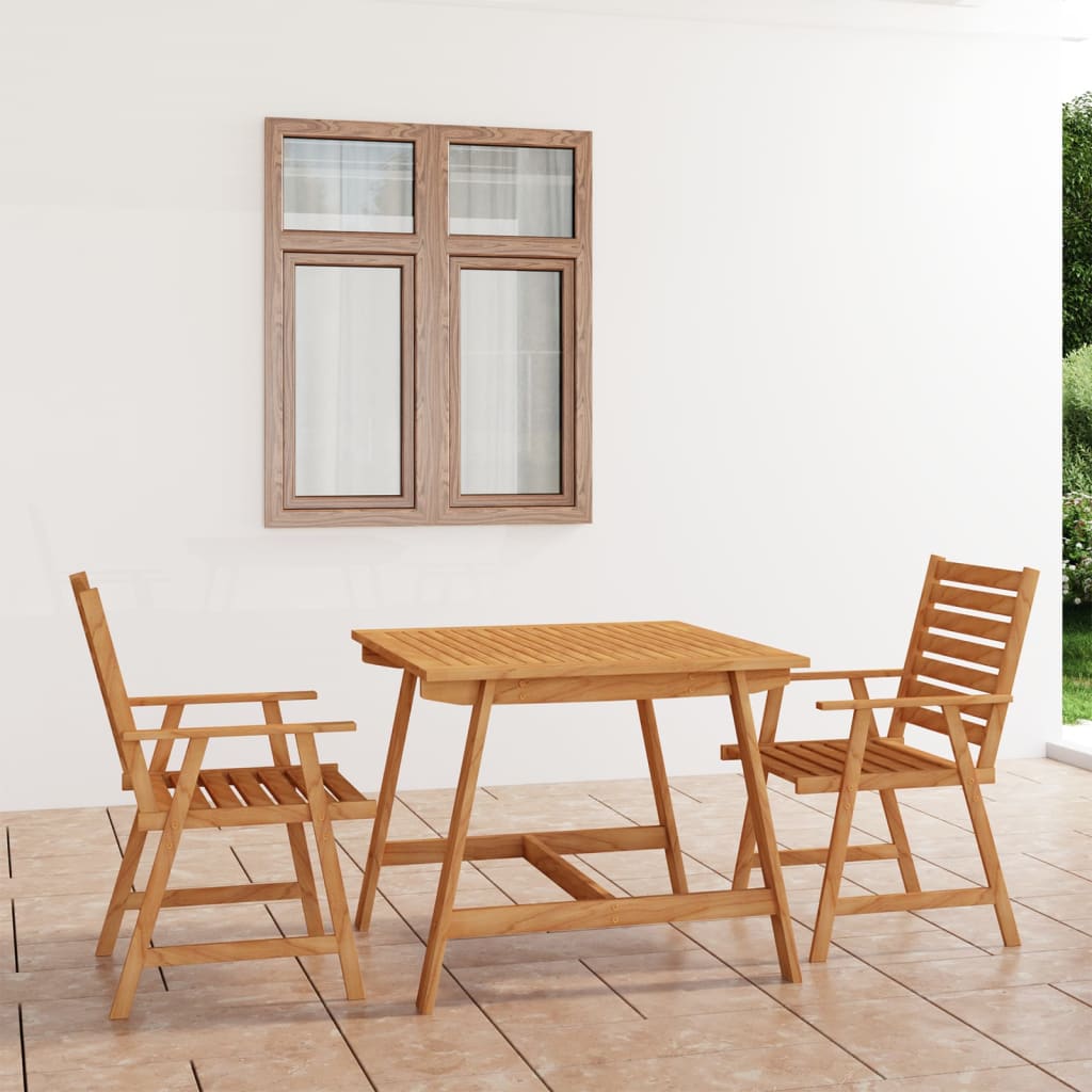Set Mobilier De Masă Pentru Grădină, 5 Piese, Lemn Masiv Acacia