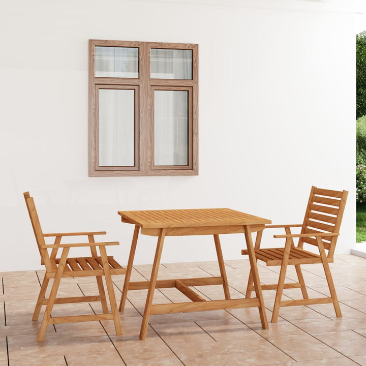 Set Mobilier De Masă Pentru Grădină, 5 Piese, Lemn Masiv Acacia