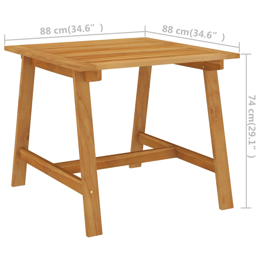 Set Mobilier De Masă Pentru Grădină, 5 Piese, Lemn Masiv Acacia