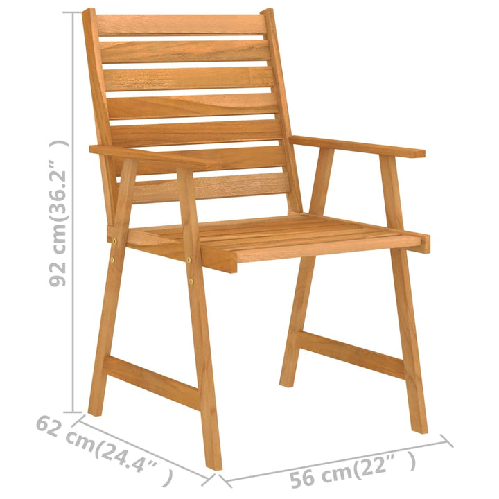 Set Mobilier De Masă Pentru Grădină, 5 Piese, Lemn Masiv Acacia