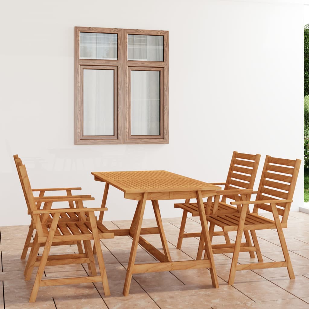 Set Mobilier De Grădină, 7 Piese, Lemn Masiv De Acacia