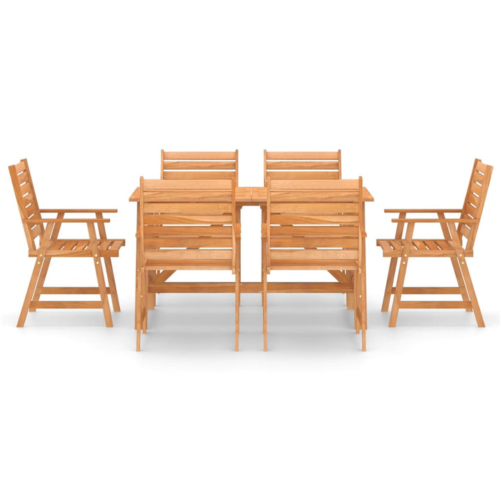 Set Mobilier De Grădină, 7 Piese, Lemn Masiv De Acacia