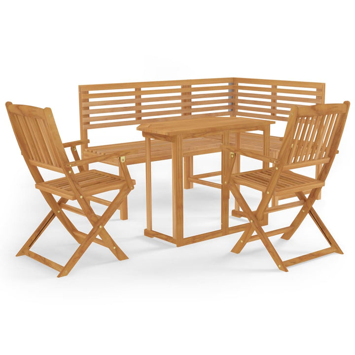 Set Mobilier Bistro, 4 Piese, Lemn Masiv De Acacia