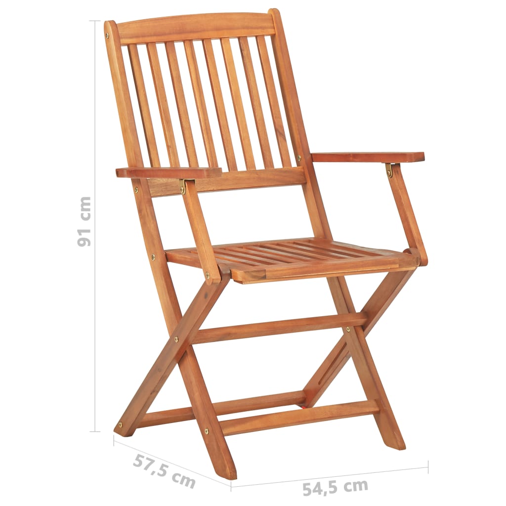 Set Mobilier Bistro, 4 Piese, Lemn Masiv De Acacia