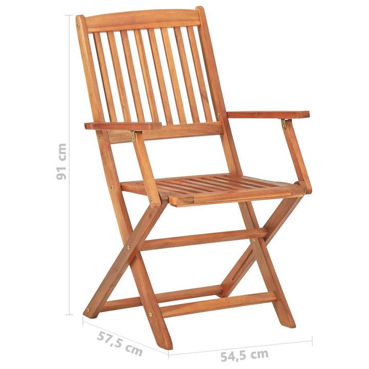 Set Mobilier Bistro, 4 Piese, Lemn Masiv De Acacia