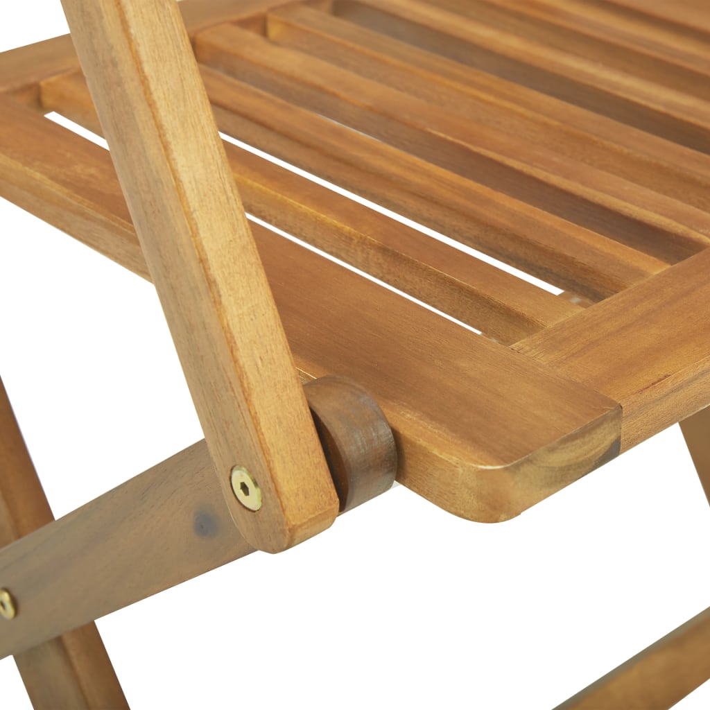Set Mobilier Bistro, 4 Piese, Lemn Masiv De Acacia