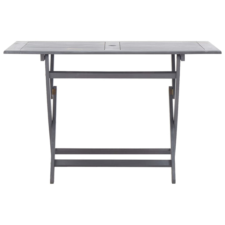Set Mobilier De Grădină, 5 Piese, Gri, Lemn Masiv De Acacia