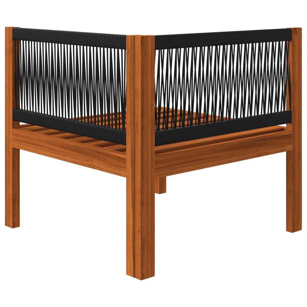 Set Mobilier Grădină Cu Perne, Crem, 5 Piese, Lemn Masiv Acacia