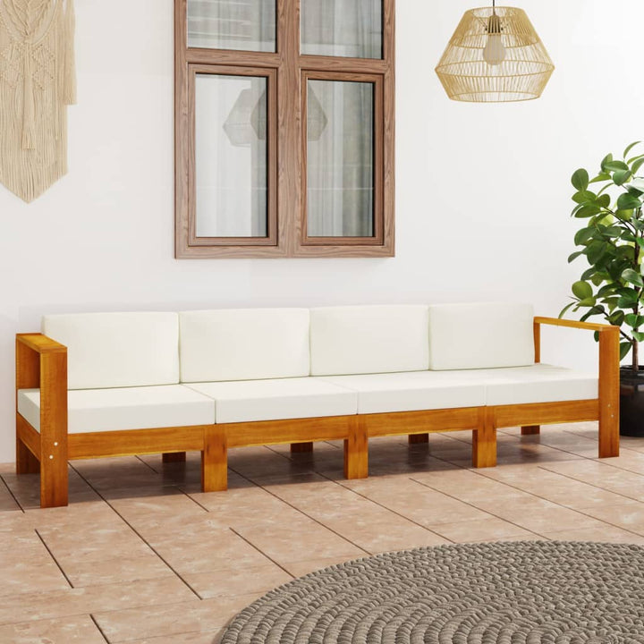 Set Mobilier Grădină Perne , 8 Piese, Lemn Acacia