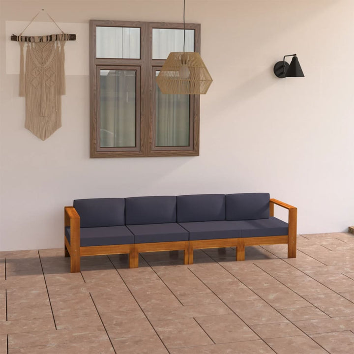 Set Mobilier Grădină Perne , 8 Piese, Lemn Acacia