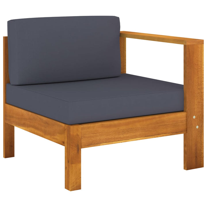 Set Mobilier Grădină Perne , 8 Piese, Lemn Acacia