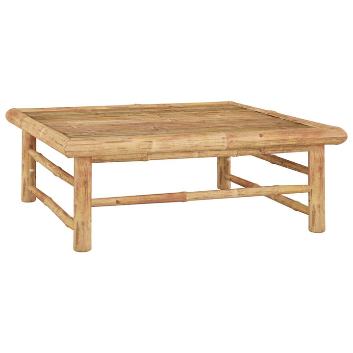 Set Mobilier De Grădină, Cu Perne Alb , 10 Piese, Bambus