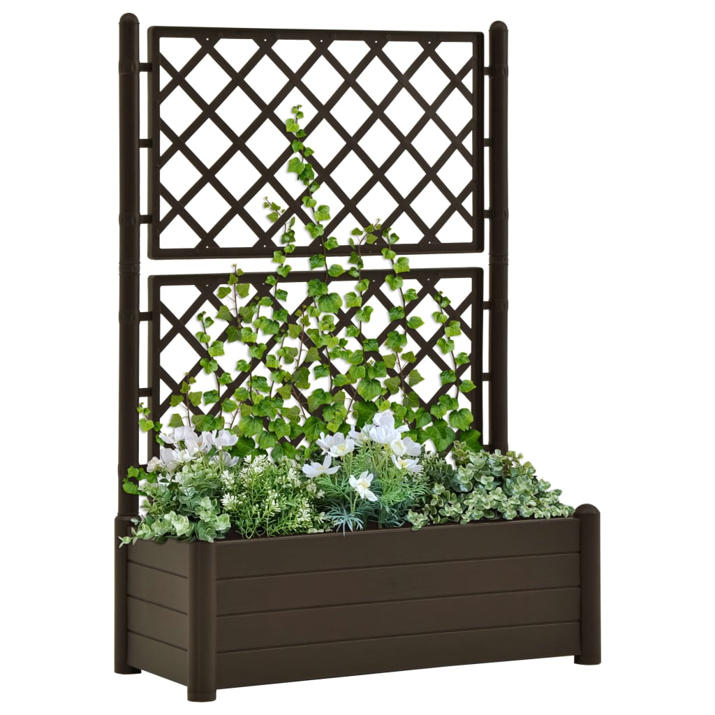 Jardinieră De Grădină Cu Spalier, , 100 X 43 X 142, Pp