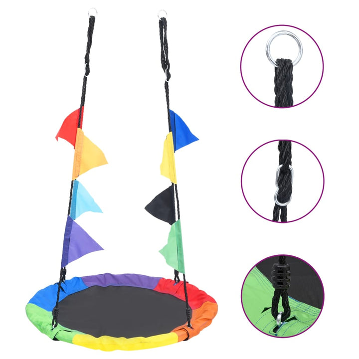Leagăn Cu Steaguri Curcubeu 100 Cm