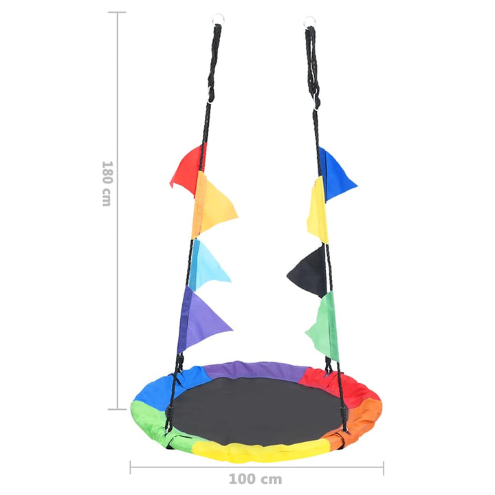 Leagăn Cu Steaguri Curcubeu 100 Cm