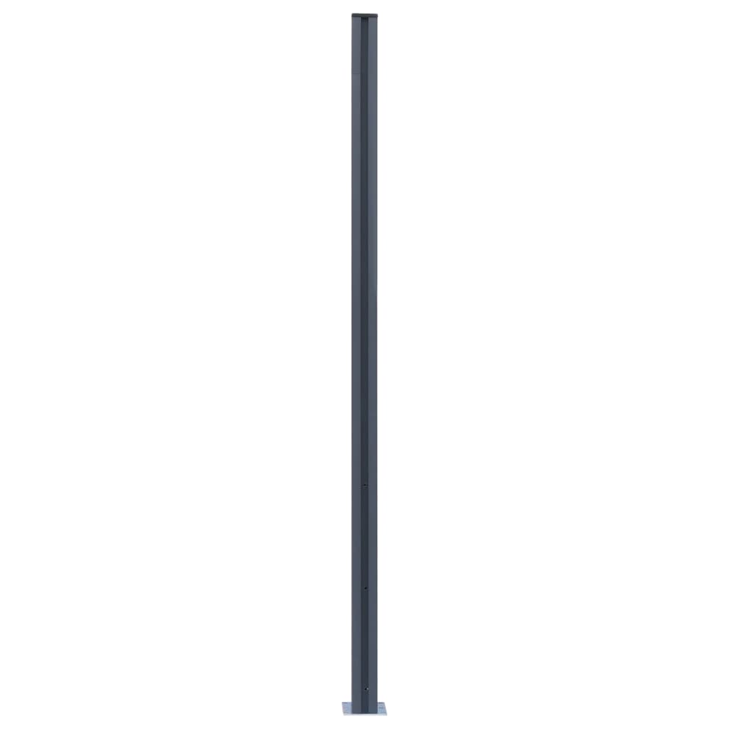 Stâlpi De Gard, 2 Buc., , 185 Cm, Aluminiu