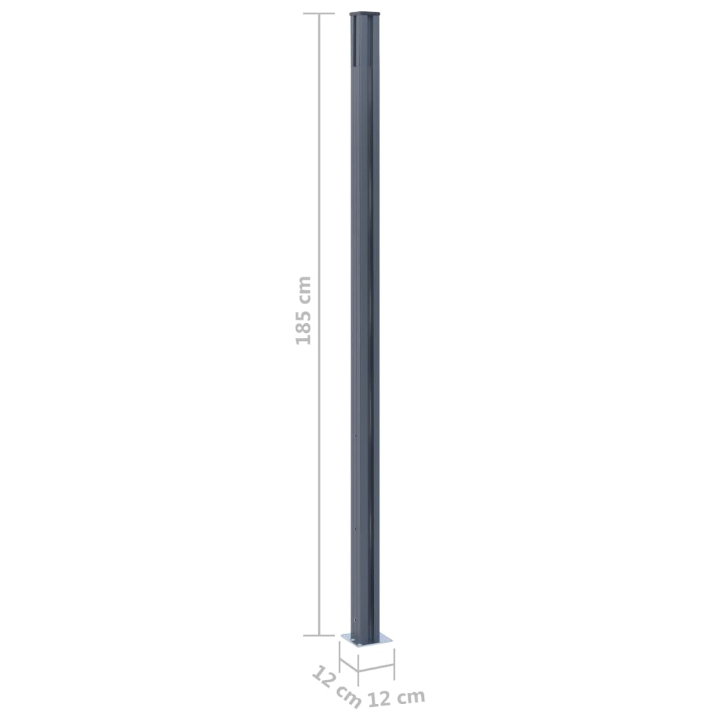Stâlpi De Gard, 2 Buc., , 185 Cm, Aluminiu