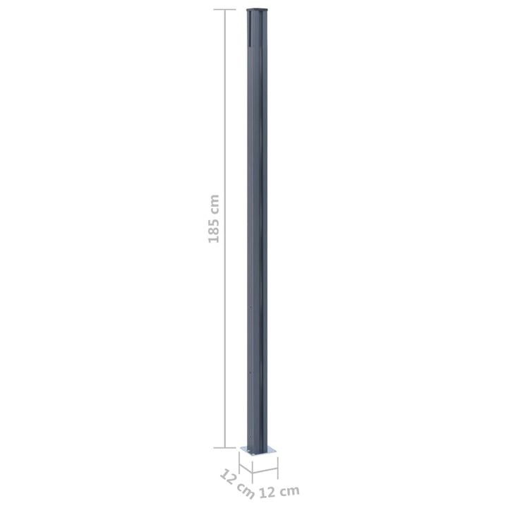 Stâlpi De Gard, 2 Buc., , 185 Cm, Aluminiu