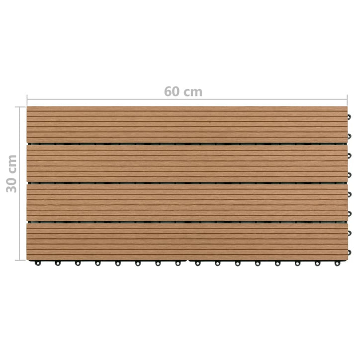 Plăci De Pardoseală, 6 Buc., , 60X30 Cm, Wpc, 1,08 M²