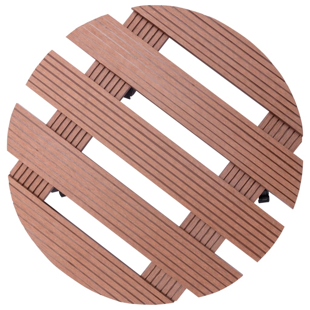 Suporturi De Plante Cu Role, 2 Buc., , Ø30X7,5 Cm, Wpc