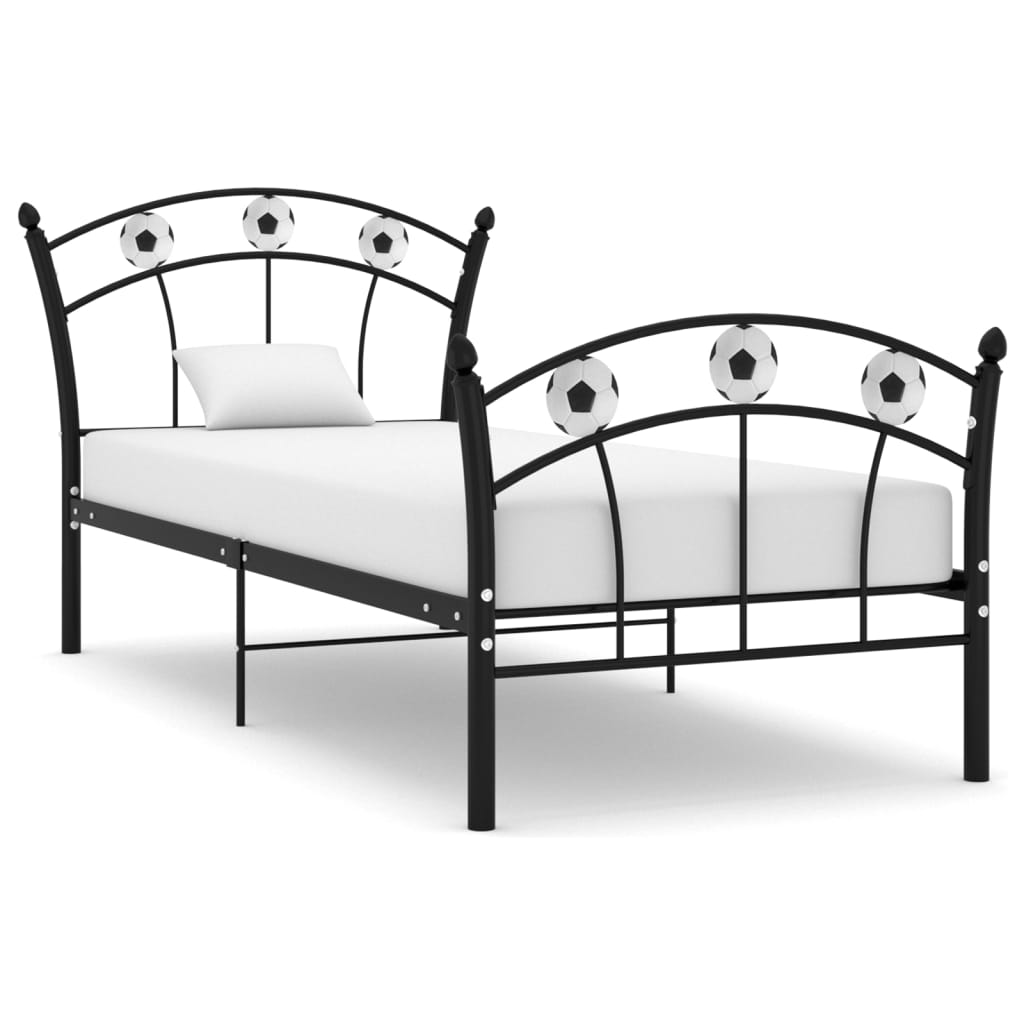 Cadru De Pat, Cu Model De Fotbal, , 90X200 Cm, Metal