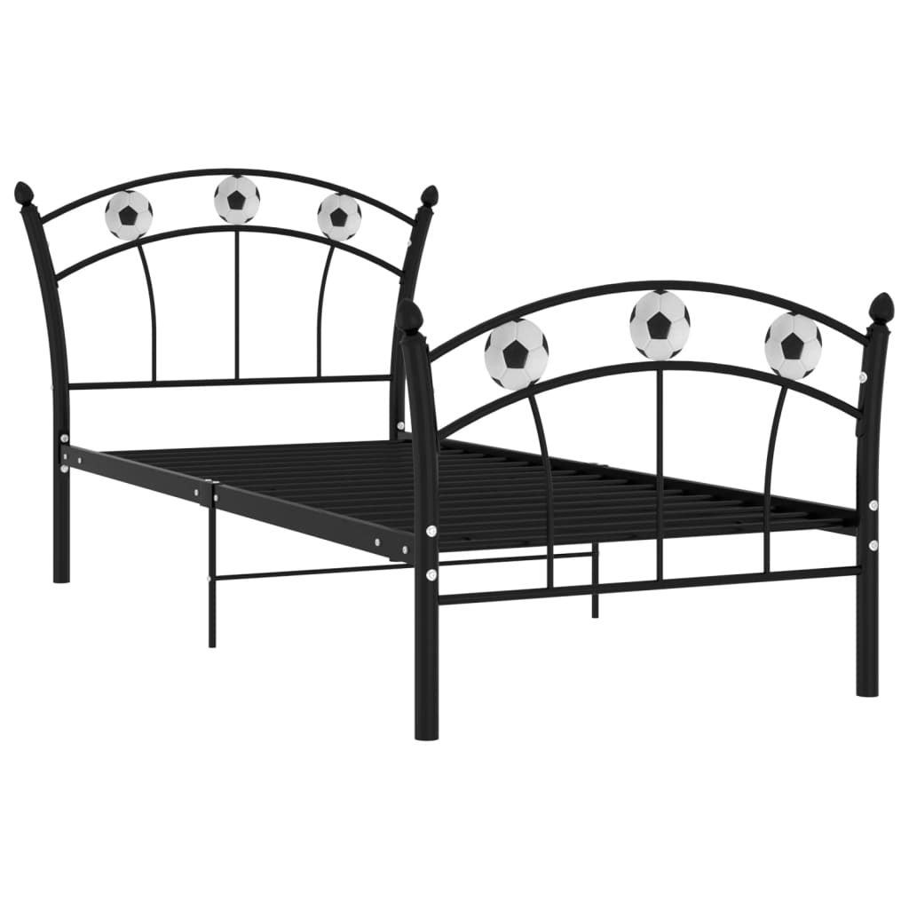 Cadru De Pat, Cu Model De Fotbal, , 90X200 Cm, Metal