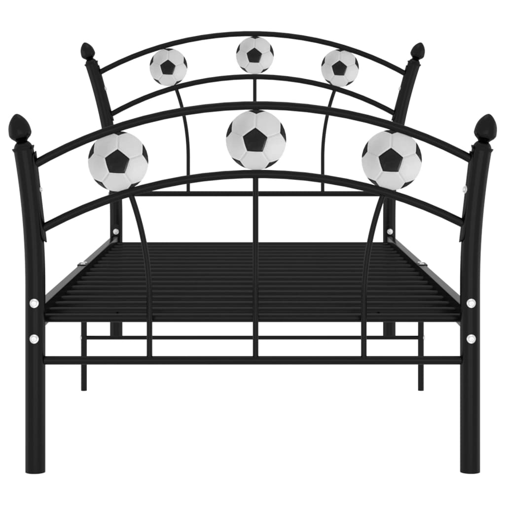 Cadru De Pat, Cu Model De Fotbal, , 90X200 Cm, Metal