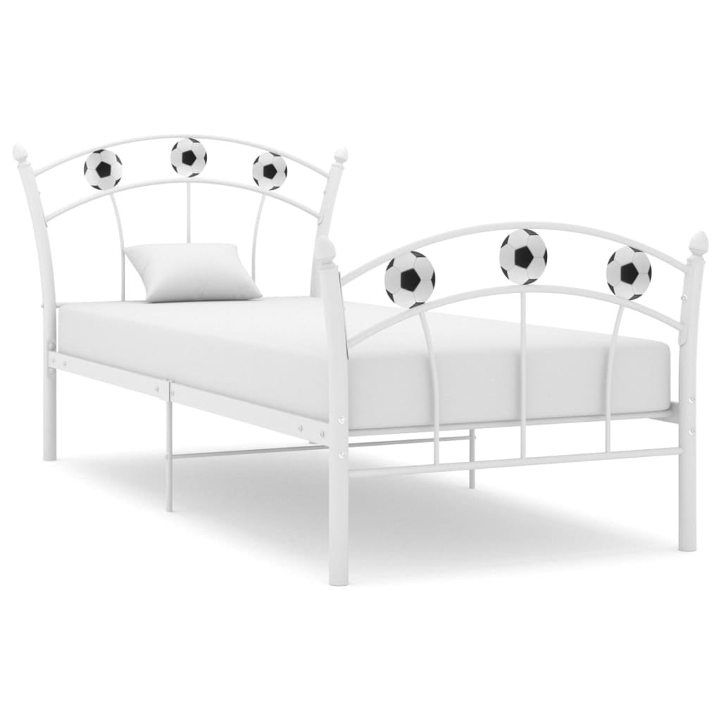 Cadru De Pat, Cu Model De Fotbal, , 90X200 Cm, Metal