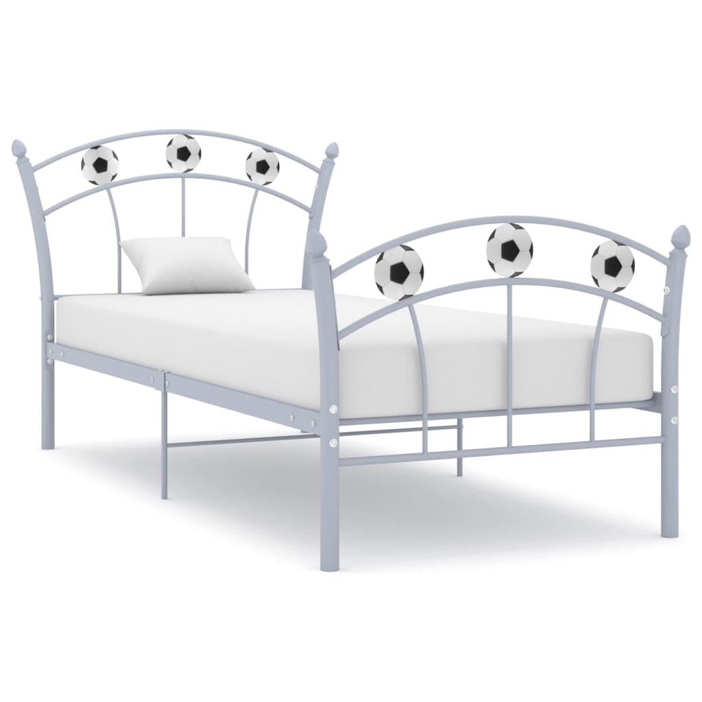 Cadru De Pat, Cu Model De Fotbal, , 90X200 Cm, Metal