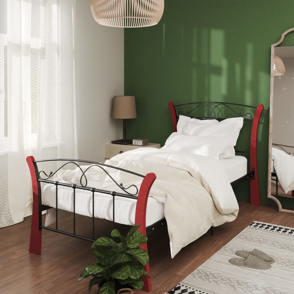 Cadru De Pat, Negru, , Metal