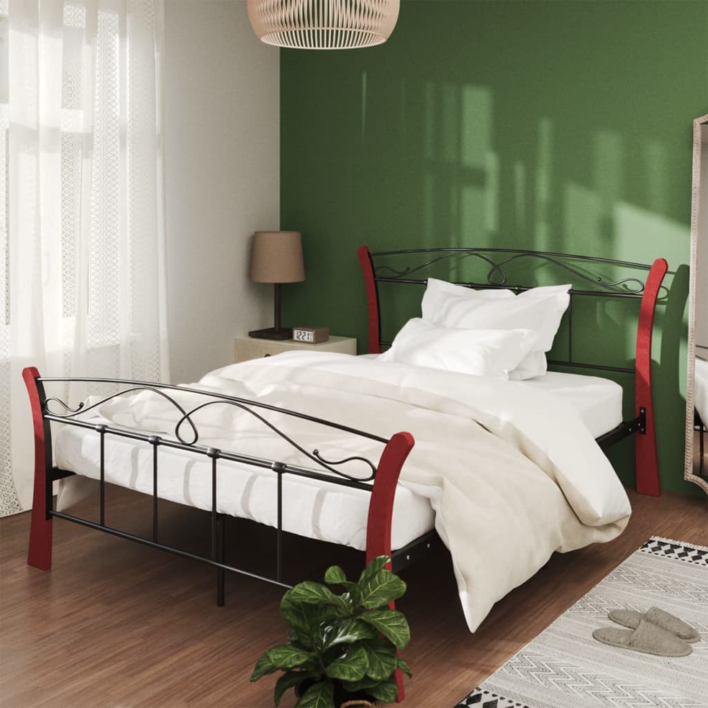 Cadru De Pat, Negru, , Metal