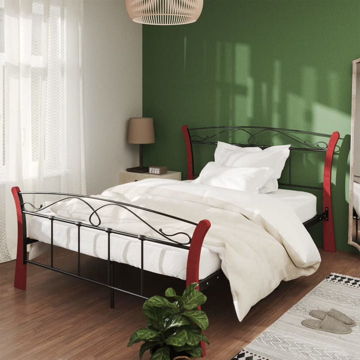 Cadru De Pat, Negru, , Metal