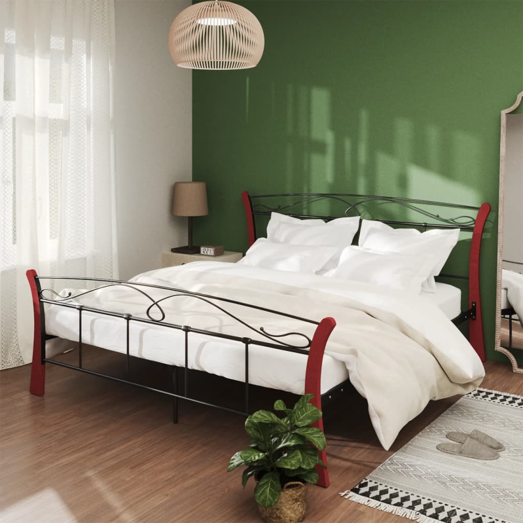 Cadru De Pat, Negru, , Metal