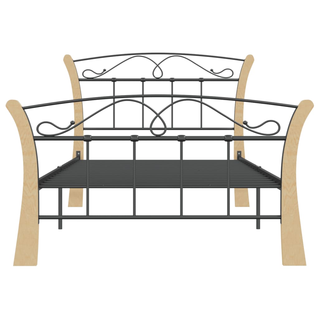 Cadru De Pat, Negru, , Metal