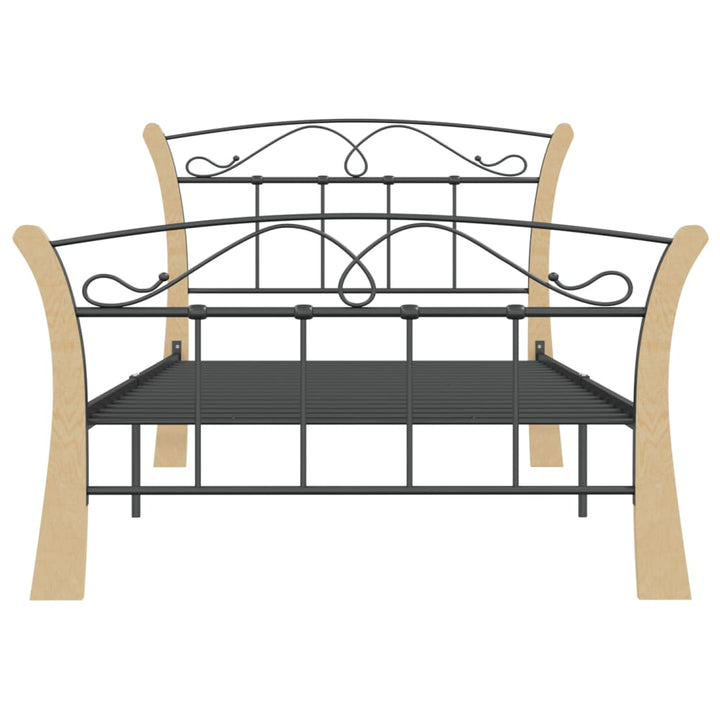 Cadru De Pat, Negru, , Metal