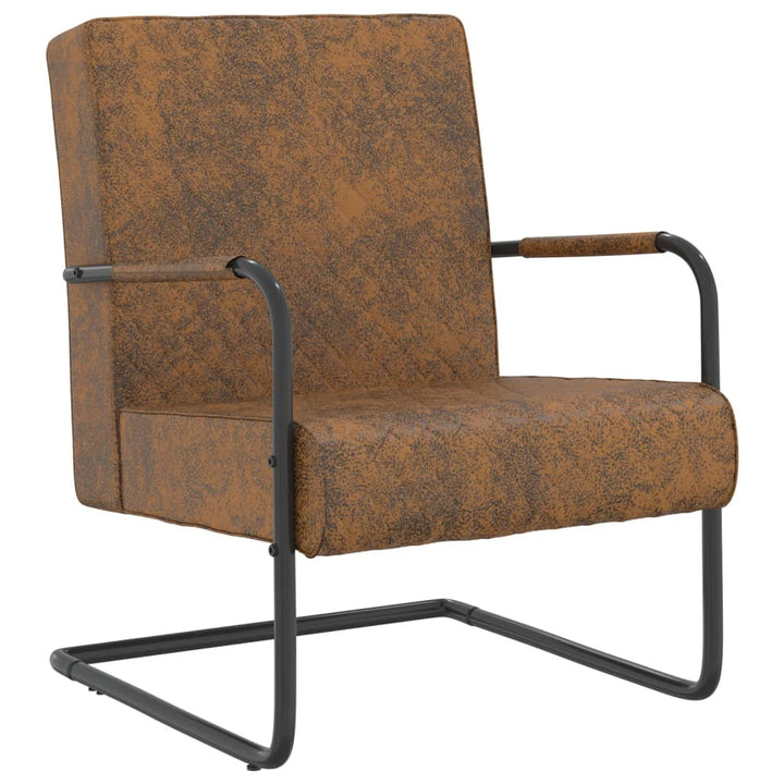 Scaun Tip Consolă, Maro, Material Textil