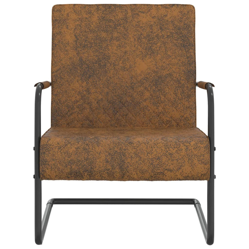 Scaun Tip Consolă, Maro, Material Textil