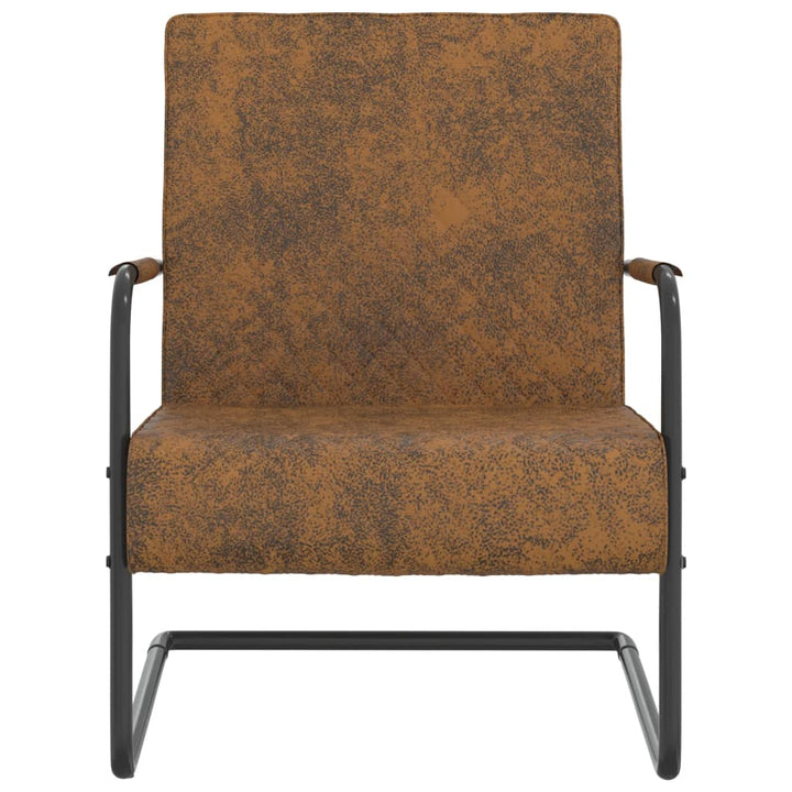 Scaun Tip Consolă, Maro, Material Textil