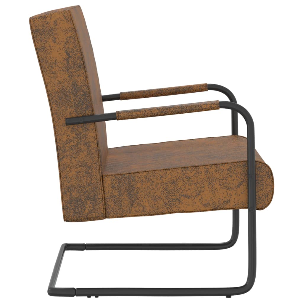 Scaun Tip Consolă, Maro, Material Textil