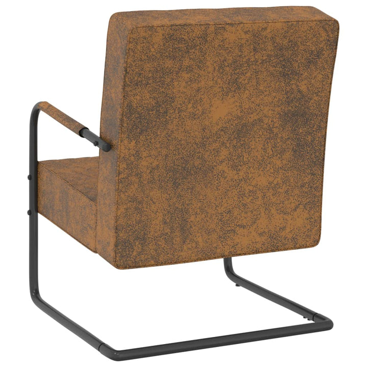 Scaun Tip Consolă, Maro, Material Textil