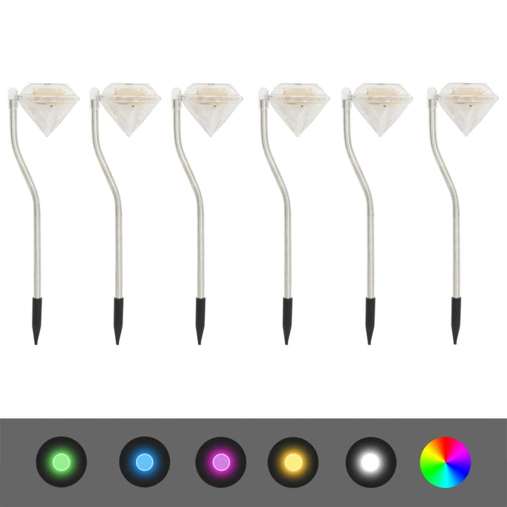Lămpi Solare Cu Led Pentru Grădină, 6 Buc., 9X7,8X29,5 Cm
