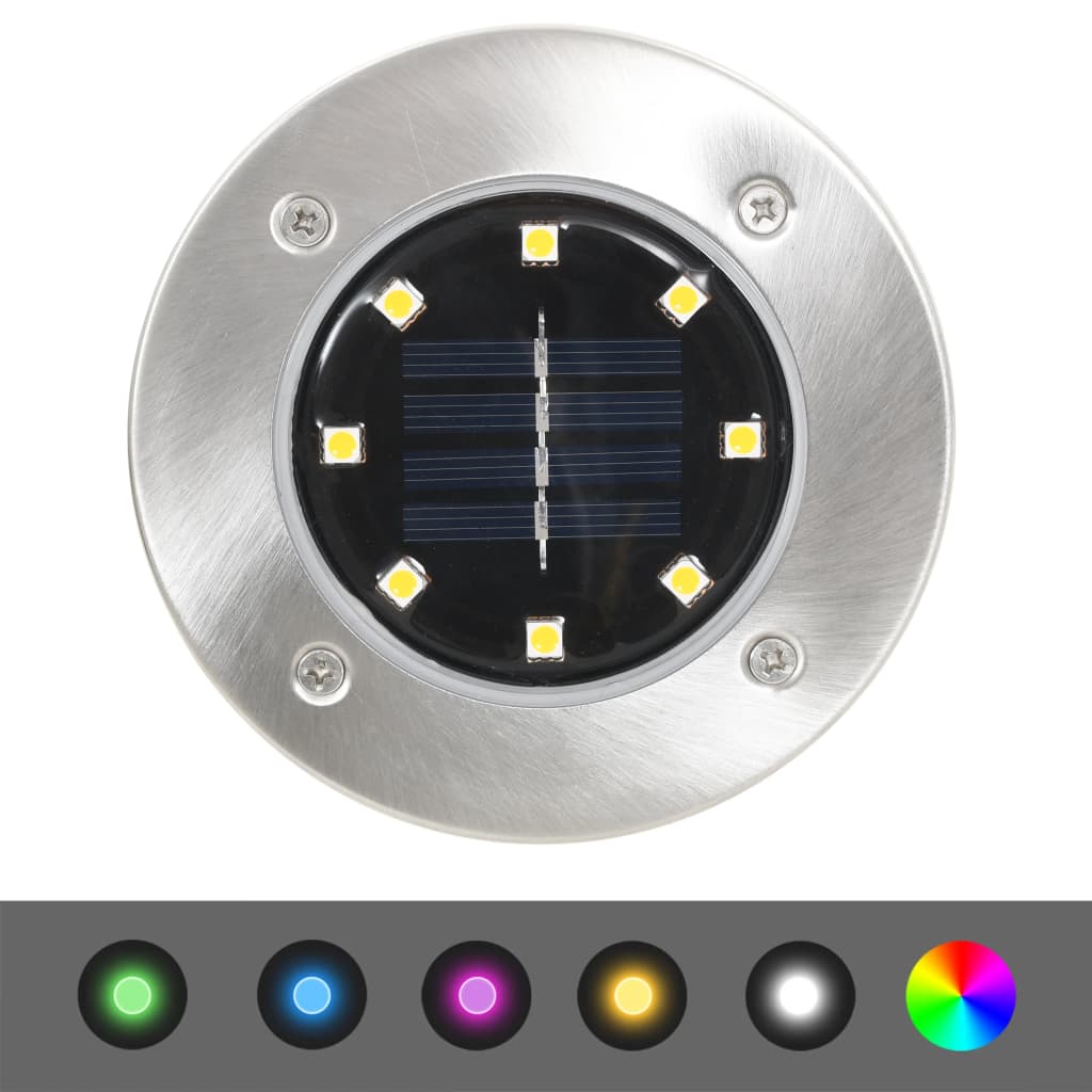 Lămpi Solare Pentru Sol, 8 Buc., Cu Led-Uri , Colorate
