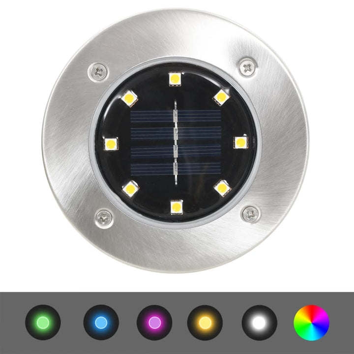 Lămpi Solare Pentru Sol, 8 Buc., Cu Led-Uri , Colorate