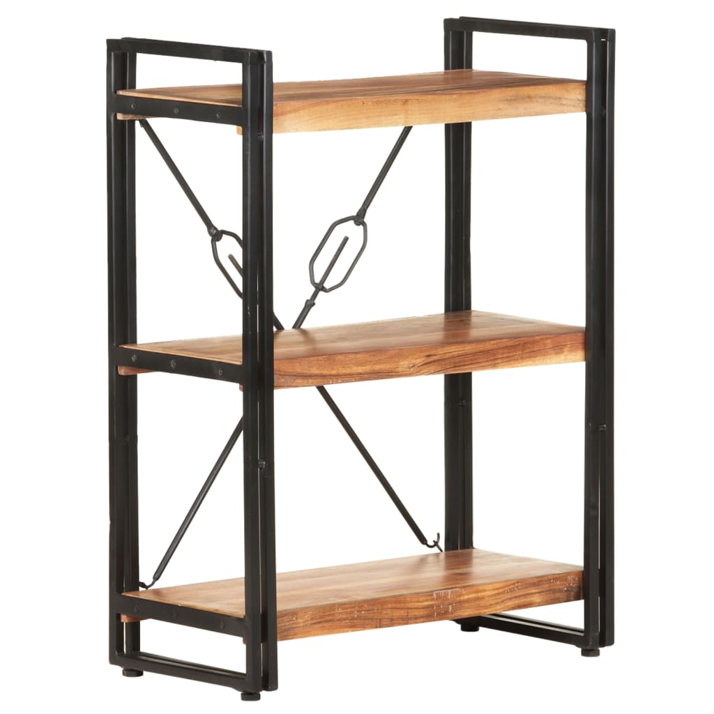 Bibliotecă Cu 3 Rafturi, 60X30X, Lemn Masiv De Acacia
