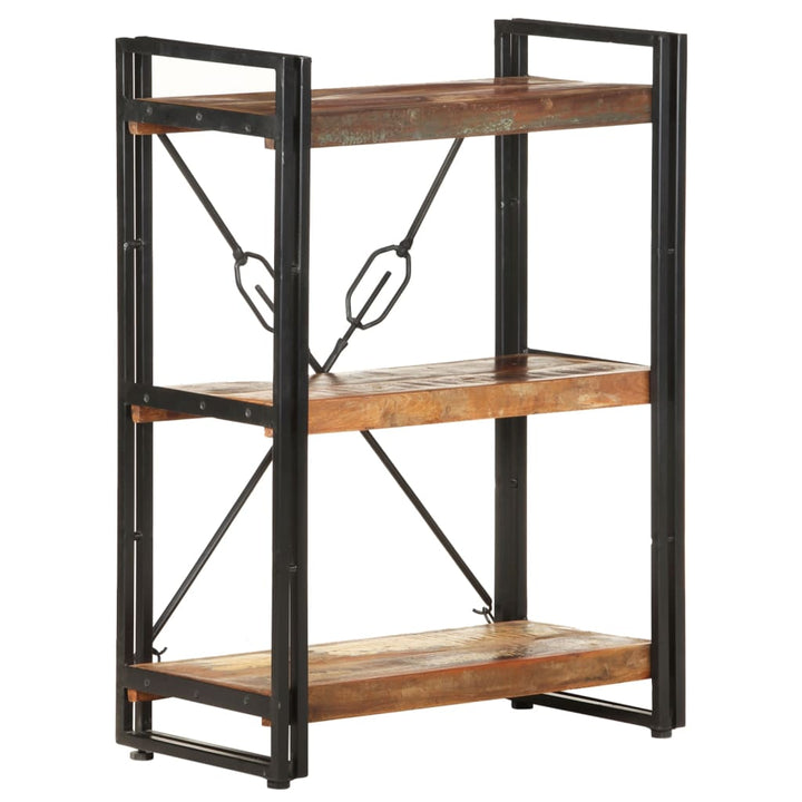 Bibliotecă Cu 3 Rafturi, 60X30X, Lemn Masiv Reciclat