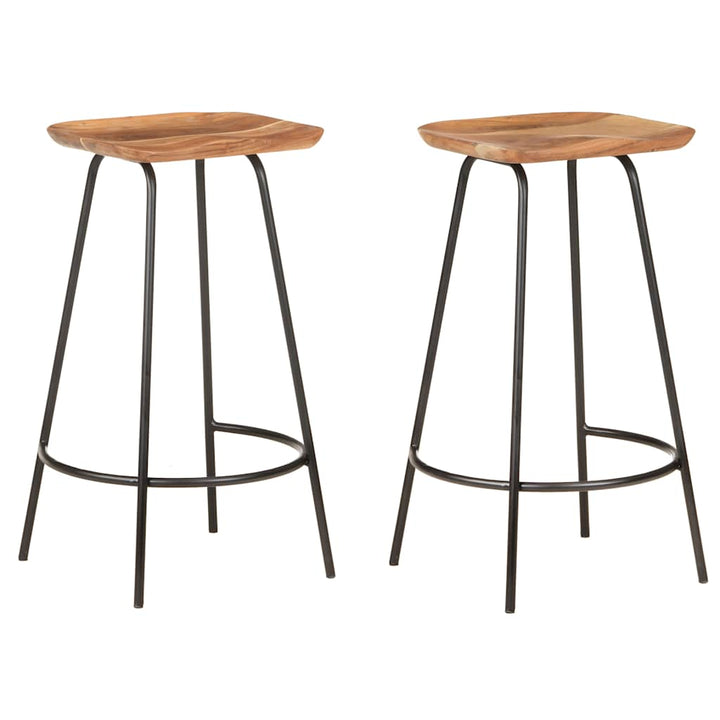 Taburete De Bar, 4 Buc., Lemn Masiv De Acacia