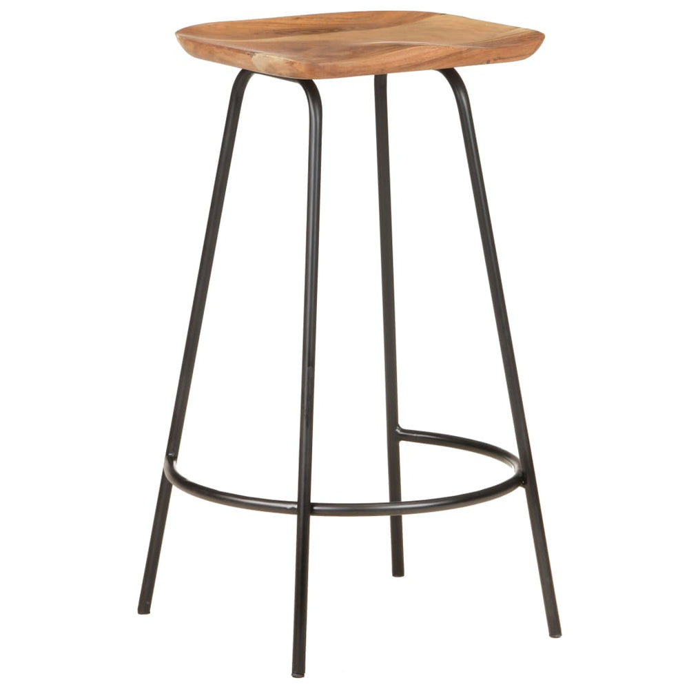 Taburete De Bar, 4 Buc., Lemn Masiv De Acacia
