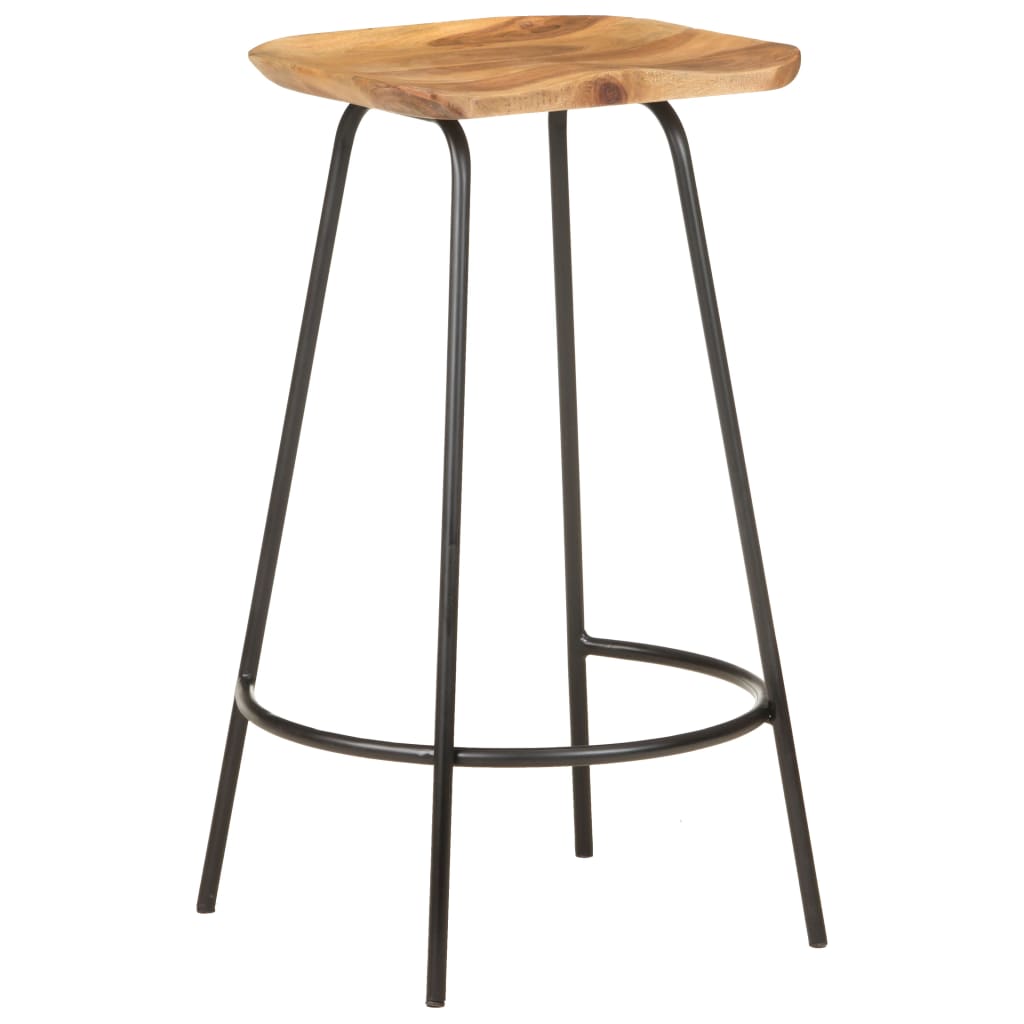Taburete De Bar, 4 Buc., Lemn Masiv De Acacia
